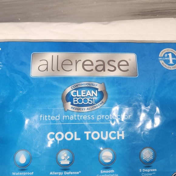 Allerease Cool Touch Full Fitted Mattress Protector Waterproof Allergy Defense - Picture 2 of 9
